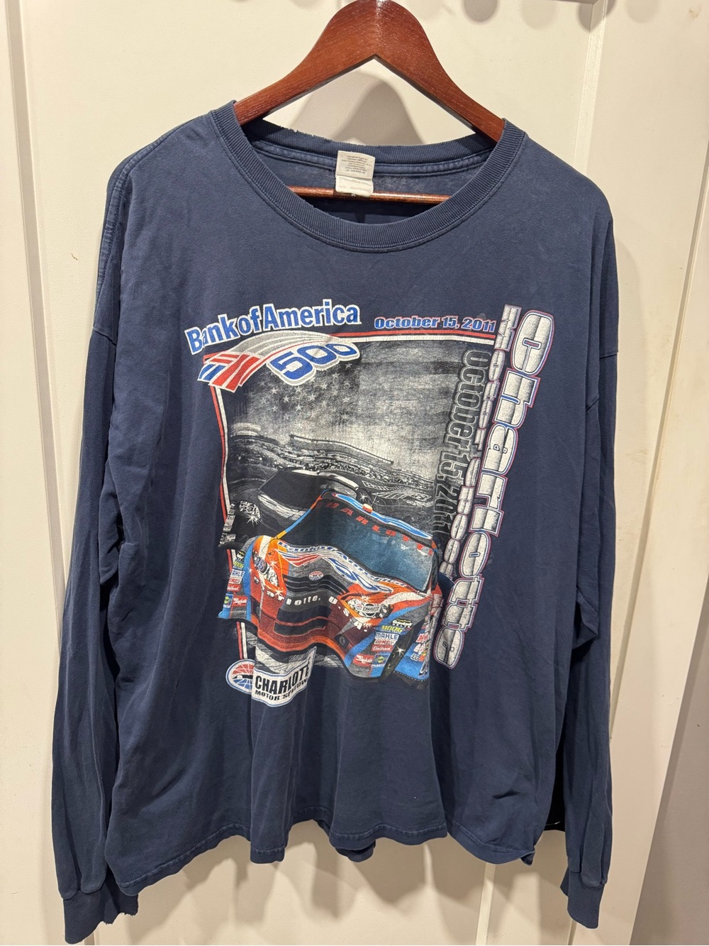 Racecar 2011 Charlotte Motor Speedway Graphic Long Sleeve Tee (2XL)